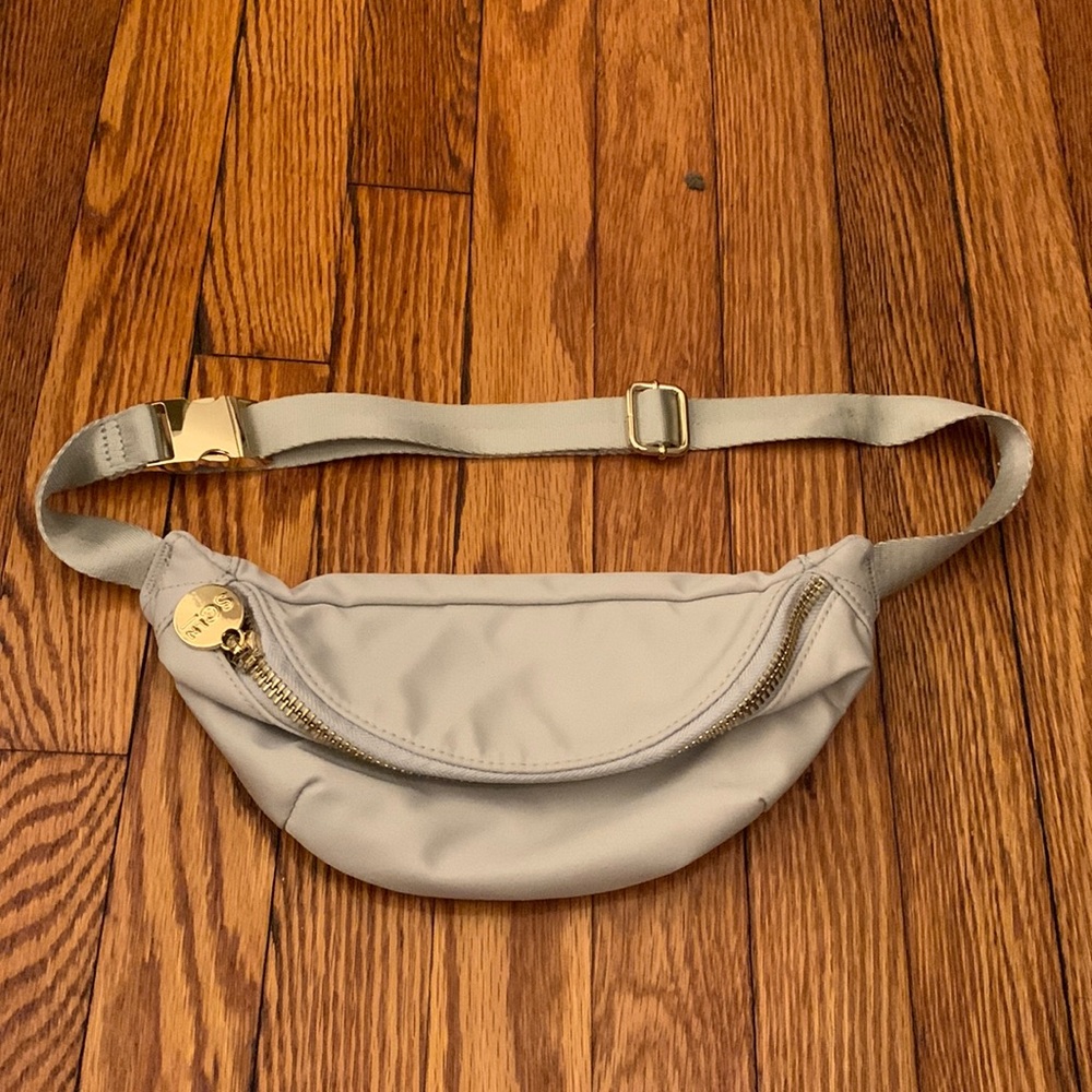Grey STONEY CLOVER LANE belt bag brand new never worn with gold hardware